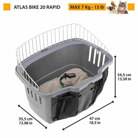 FERPLAST Atlas Bike 20 Rapid - koszyk rowerowy dla zwierząt FERPLAST Atlas Bike 20 Rapid - koszyk rowerowy dla zwierząt