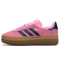 Adidas Gazelle Bold W Pink Navy H06122 damskie sneakersy zamszowe na platformie