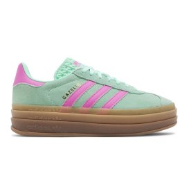 Adidas Gazelle Bold W Green H06125 damskie sneakersy zamszowe na platformie