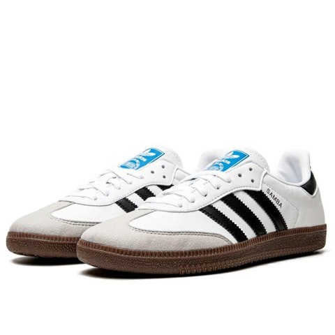 Adidas Samba OG White FW2427 unisex sneakersy skórzane retro Adidas Samba OG White FW2427 unisex sneakersy skórzane retro