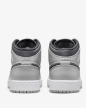 Nike Air Jordan 1 Mid Light Smoke Grey 554724-078 unisex sneakersy szare skórzane