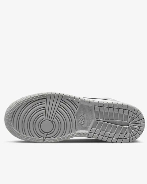 Nike Air Jordan 1 Mid Light Smoke Grey 554724-078 unisex sneakersy szare skórzane Nike Air Jordan 1 Mid Light Smoke Grey 554724-078 unisex sneakersy szare skórzane