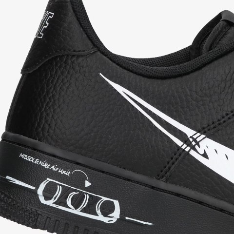 Nike Air Force 1 LV8 Utility M CW7581-001 Męskie sneakersy czarne z detalami Utility Nike Air Force 1 LV8 Utility M CW7581-001 Męskie sneakersy czarne z detalami Utility