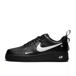 Nike Air Force 1 '07 LV8 Utility Black | Unisex sneakersy czarne z detalami Utility