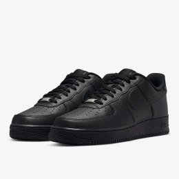 Nike Air Force 1 '07 Triple Black unisex sneakersy skórzane całe czarne
