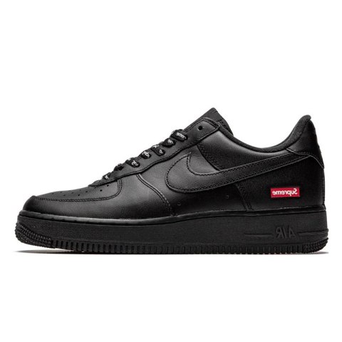 Nike Air Force 1 Low Supreme Black CU9225-001 unisex sneakersy czarne z logo Supreme Nike Air Force 1 Low Supreme Black CU9225-001 unisex sneakersy czarne z logo Supreme
