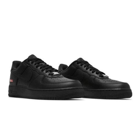 Nike Air Force 1 Low Supreme Black CU9225-001 unisex sneakersy czarne z logo Supreme Nike Air Force 1 Low Supreme Black CU9225-001 unisex sneakersy czarne z logo Supreme