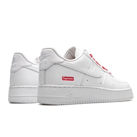 Nike Air Force 1 Low Supreme White CU9225-100 unisex sneakersy białe z logo Supreme Nike Air Force 1 Low Supreme White CU9225-100 unisex sneakersy białe z logo Supreme