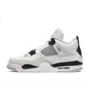 Nike Air Jordan 4 Retro Military Black unisex sneakersy białe z czarnymi detalami