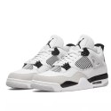 Nike Air Jordan 4 Retro Military Black unisex sneakersy białe z czarnymi detalami