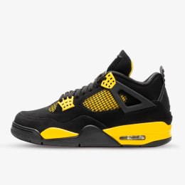 Nike Air Jordan 4 Retro Thunder unisex sneakersy czarno-żółte z siateczką i Air