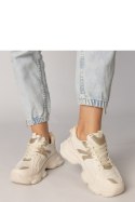 Buty Sportowe Model Sandra 88218 Beige/Gold - PRIMO