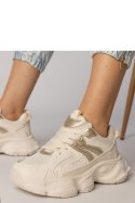 Buty Sportowe Model Sandra 88218 Beige/Gold - PRIMO