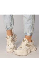 Buty Sportowe Model Sandra 88218 Beige/Gold - PRIMO