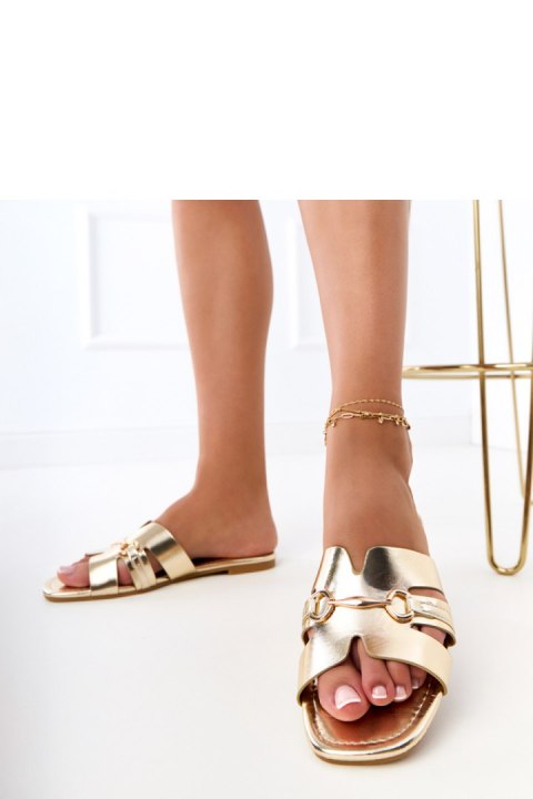 Sandał Klapki Model Elamisa 221-5 Gold - PRIMO Sandał Klapki Model Elamisa 221-5 Gold - PRIMO