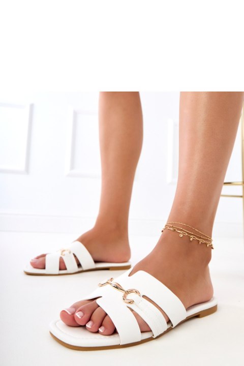 Sandał Klapki Model Elamisa 221-5 White - PRIMO Sandał Klapki Model Elamisa 221-5 White - PRIMO