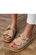 Sandał Klapki Model Lanora HF11-6 Beige - PRIMO