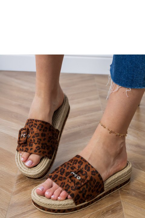 Sandał Klapki Model Lunda LOLO28 Panterka - PRIMO Sandał Klapki Model Lunda LOLO28 Panterka - PRIMO
