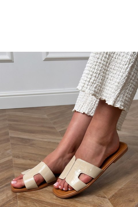 Sandał Klapki Model Sarini DM461 Beige - PRIMO Sandał Klapki Model Sarini DM461 Beige - PRIMO