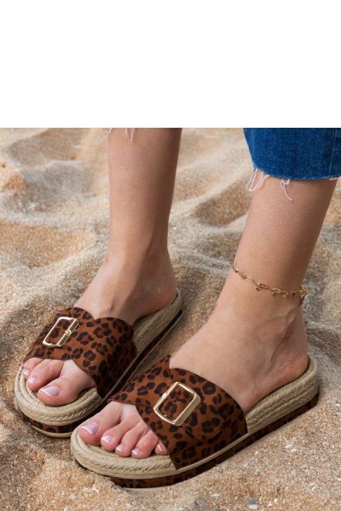 Sandał Klapki Model Umsa LOLO27 Panterka - PRIMO Sandał Klapki Model Umsa LOLO27 Panterka - PRIMO