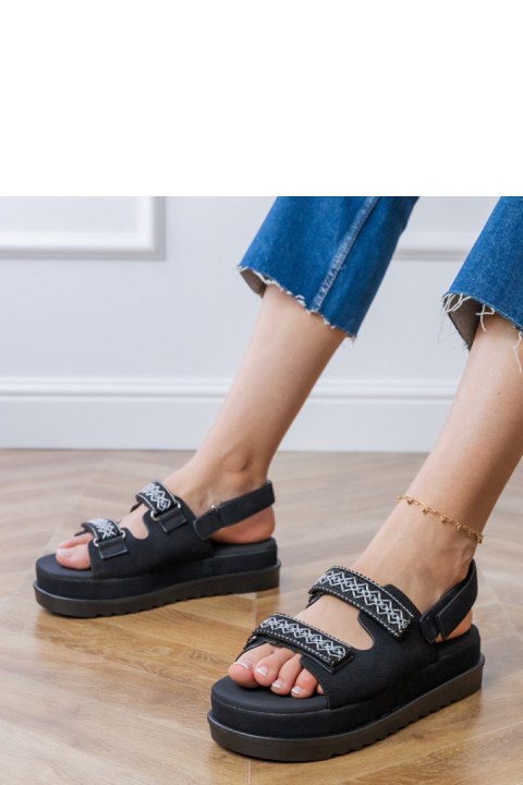 Sandały Model Jenisej PL367 Black - PRIMO Sandały Model Jenisej PL367 Black - PRIMO