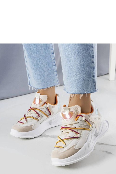 Beżowe sneakersy z łączonych materiałów Traci - Solea Beżowe sneakersy z łączonych materiałów Traci - Solea