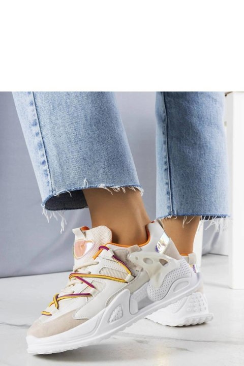Beżowe sneakersy z łączonych materiałów Traci - Solea Beżowe sneakersy z łączonych materiałów Traci - Solea