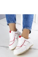 Białe sneakersy z czerwonymi wstawkami Nettie - Solea