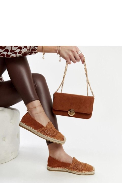 Brązowe ażurowe espadryle Gordana - Solea Brązowe ażurowe espadryle Gordana - Solea