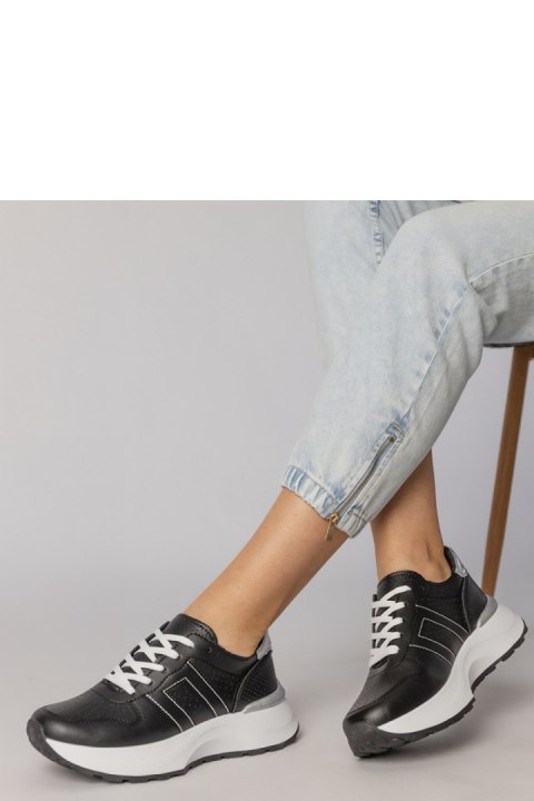 Buty Sportowe Model Lenkuta L993 Black - PRIMO Buty Sportowe Model Lenkuta L993 Black - PRIMO