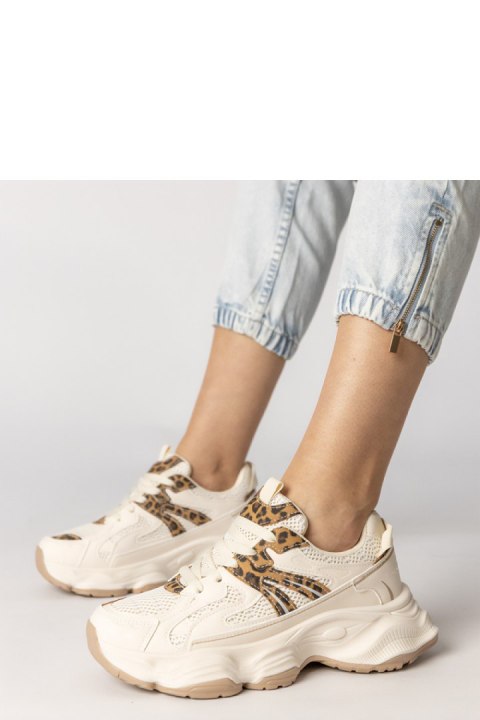 Buty Sportowe Model Sandra 88218 Beige/Panterka - PRIMO Buty Sportowe Model Sandra 88218 Beige/Panterka - PRIMO