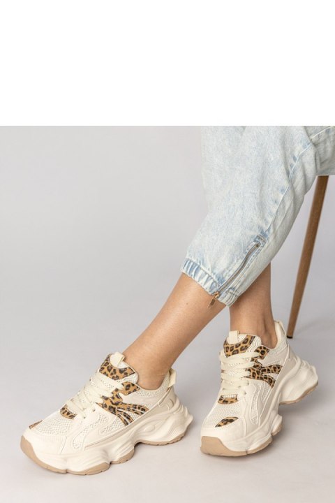 Buty Sportowe Model Sandra 88218 Beige/Panterka - PRIMO Buty Sportowe Model Sandra 88218 Beige/Panterka - PRIMO