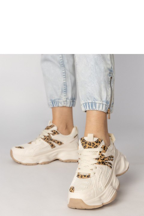 Buty Sportowe Model Sandra 88218 Beige/Panterka - PRIMO Buty Sportowe Model Sandra 88218 Beige/Panterka - PRIMO