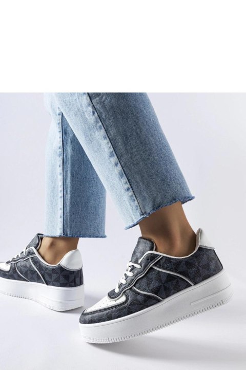 Czarne sneakersy zdobione monogramem Sands - Solea Czarne sneakersy zdobione monogramem Sands - Solea