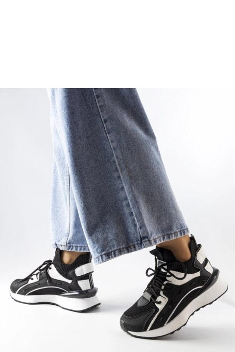 Czarno-białe stylowe sneakersy Begins - Solea Czarno-białe stylowe sneakersy Begins - Solea