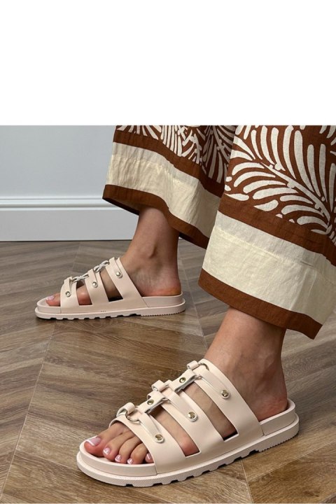 Sandał Klapki Model Elenois ST-3 Beige - PRIMO Sandał Klapki Model Elenois ST-3 Beige - PRIMO