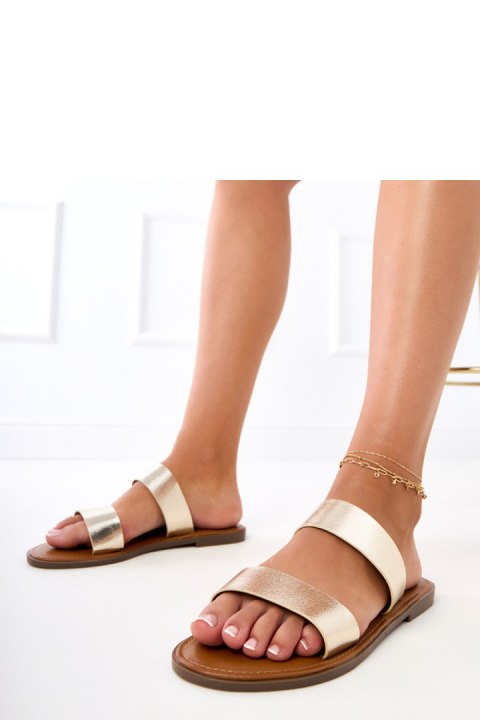 Sandał Klapki Model Fariza 8297 Gold - PRIMO Sandał Klapki Model Fariza 8297 Gold - PRIMO