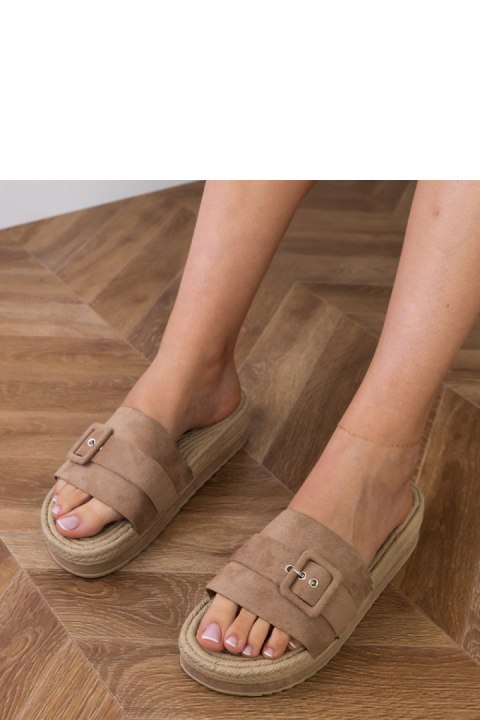 Sandał Klapki Model Lunda LOLO28 Brown - PRIMO Sandał Klapki Model Lunda LOLO28 Brown - PRIMO