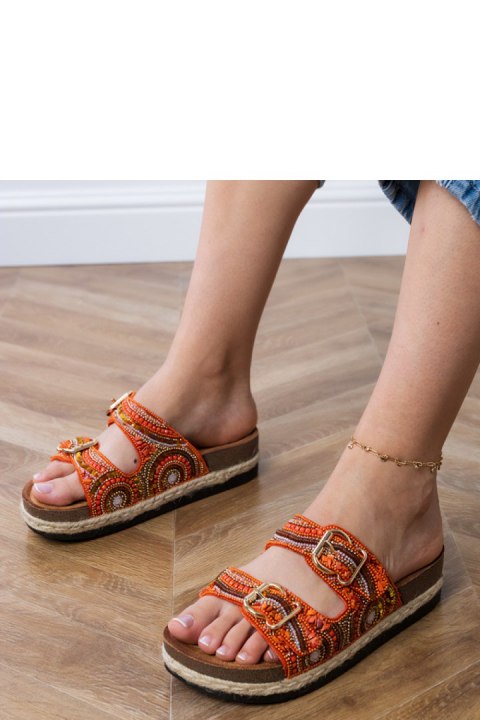 Sandał Klapki Model Zebrina X5-390 Orange - PRIMO Sandał Klapki Model Zebrina X5-390 Orange - PRIMO
