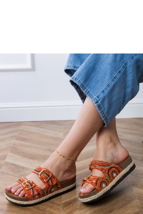 Sandał Klapki Model Zebrina X5-390 Orange - PRIMO Sandał Klapki Model Zebrina X5-390 Orange - PRIMO