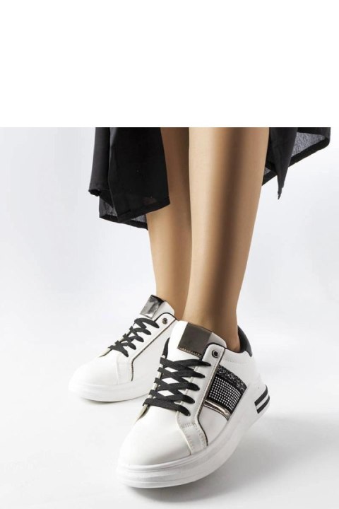 Biało-czarne sneakersy z cyrkoniami Xarles - Solea Biało-czarne sneakersy z cyrkoniami Xarles - Solea