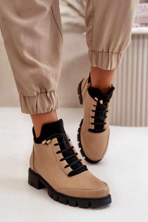 Botki Model Erisabelle RMR23123-12 Beige - Step in style Botki Model Erisabelle RMR23123-12 Beige - Step in style