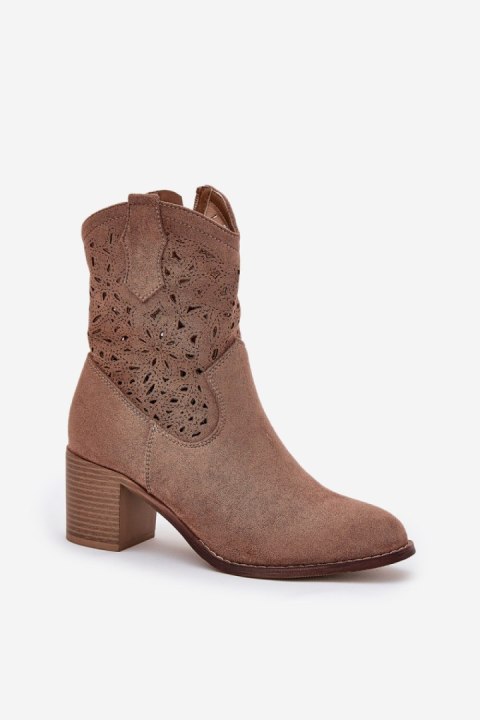 Botki Model S.Barski HY51-125 Brown - Step in style Botki Model S.Barski HY51-125 Brown - Step in style