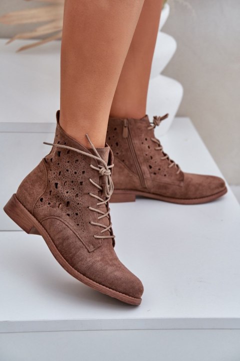 Botki Model S.Barski HY51-136 Brown - Step in style Botki Model S.Barski HY51-136 Brown - Step in style
