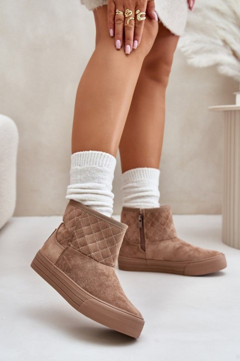 Śniegowce Model Big Star OO274A524 Beige - Step in style Śniegowce Model Big Star OO274A524 Beige - Step in style