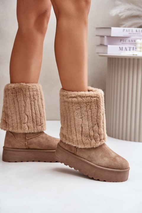 Śniegowce Model Lisonea 24BT30-8021 Beige - Step in style Śniegowce Model Lisonea 24BT30-8021 Beige - Step in style