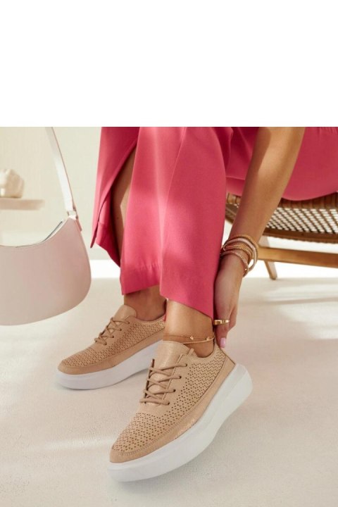Złote sneakersy na platformie Lori - Solea Złote sneakersy na platformie Lori - Solea