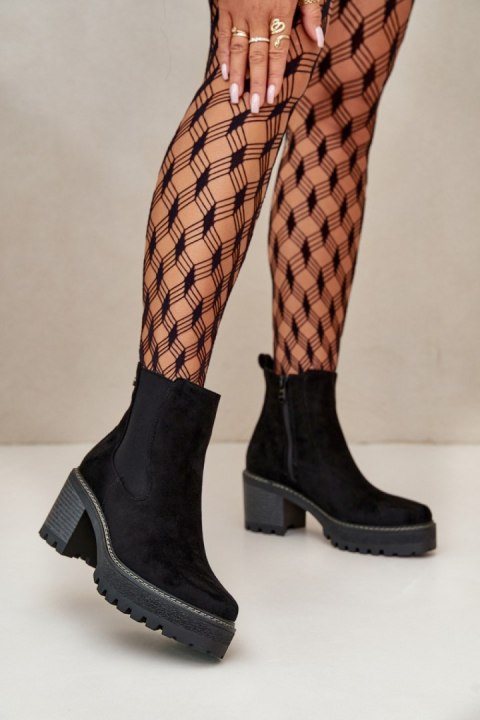 Botki Model Irissinae KE217 Black - Step in style Botki Model Irissinae KE217 Black - Step in style