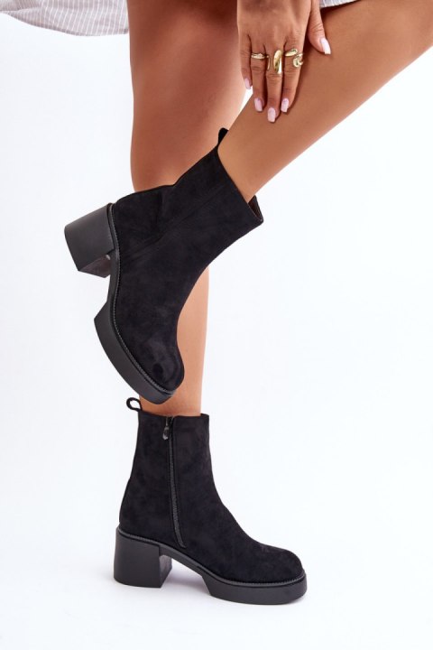 Botki Model Meriluna YK39P Black - Step in style Botki Model Meriluna YK39P Black - Step in style