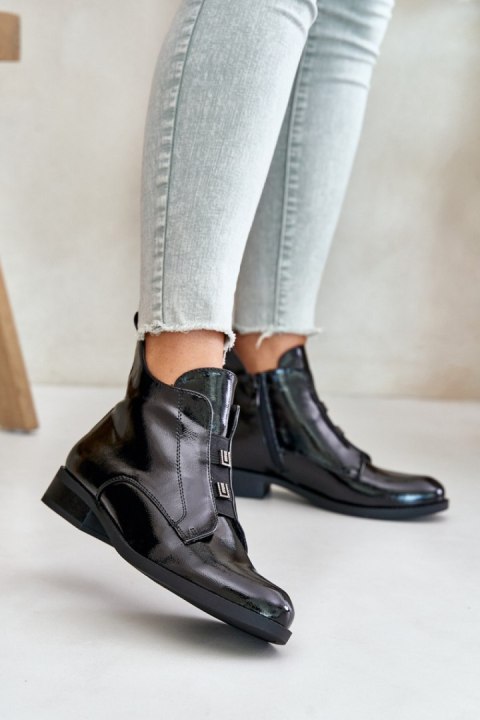 Botki Model S.Barski HY42-717 Black - Step in style Botki Model S.Barski HY42-717 Black - Step in style